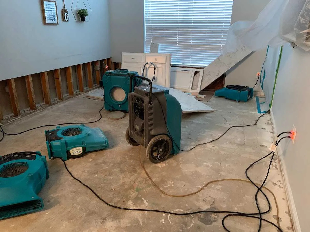 Dehumidifier in flood-cut room for Water Extraction & Removal in Gloversville